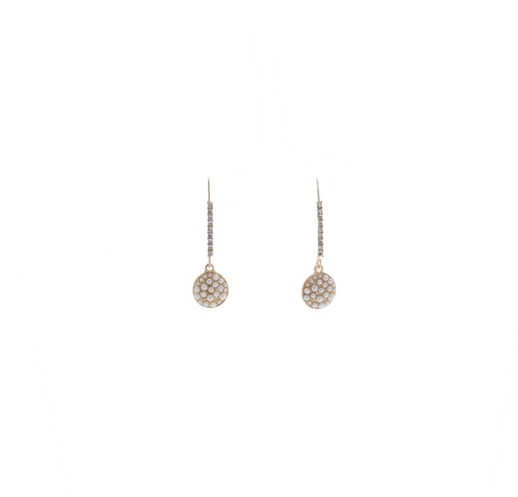 A photo of the Pearl Coin Dangle Earrings product