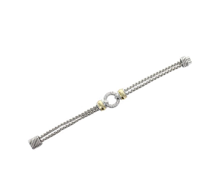 A photo of the Rhinestone Hoop Bracelet product