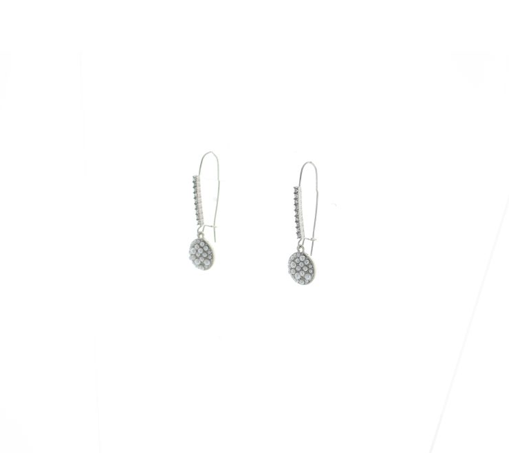 A photo of the Pearl Coin Dangle Earrings product