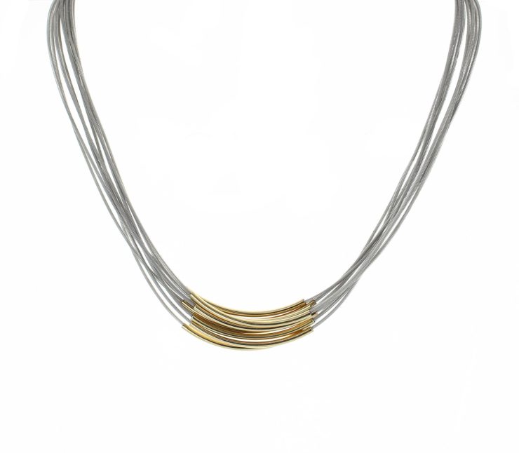 A photo of the Metallic Multi Strand Necklace product