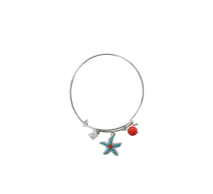 A photo of the Starfish Charm Stackable Bangle product