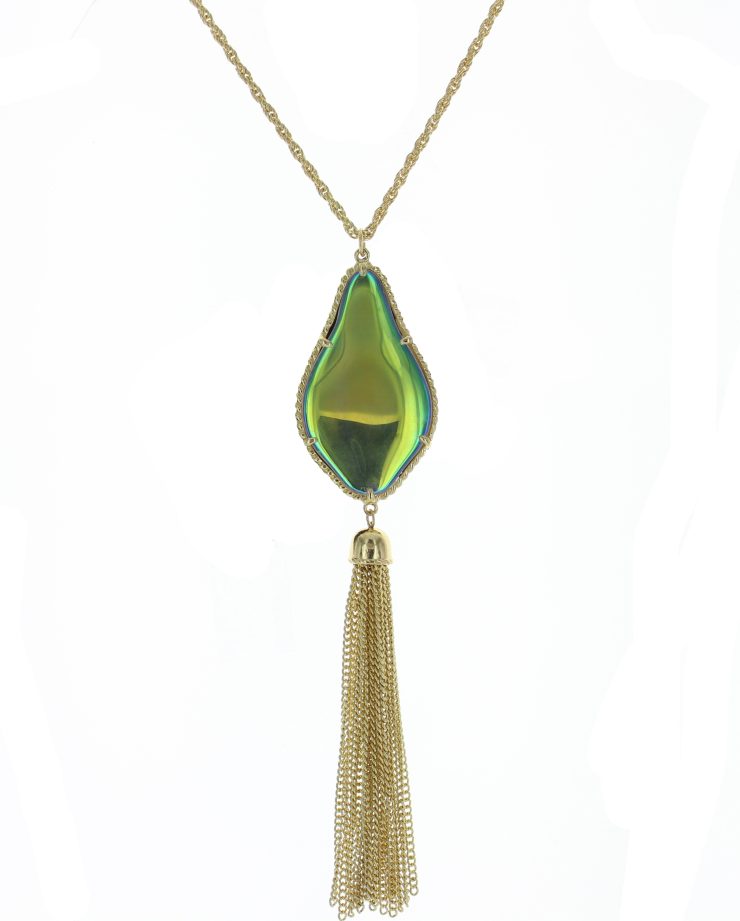 A photo of the Translucent Tassel Necklace product