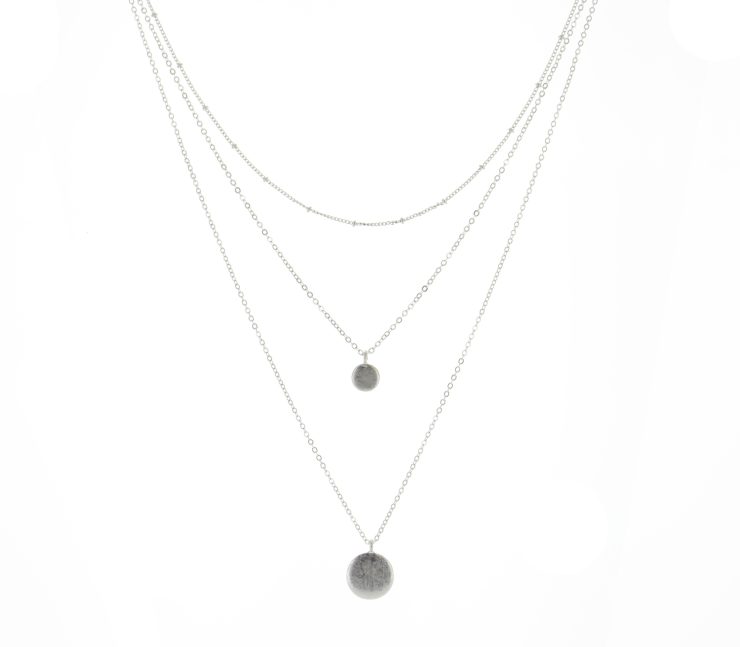 A photo of the Matte Triple Chain Necklace product