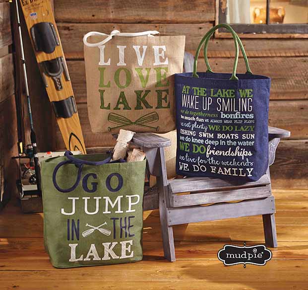 A photo of the Mudpie: Navy Lake House Tote product