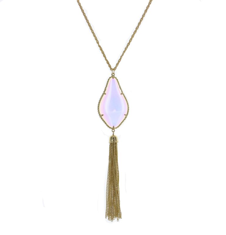 A photo of the Translucent Tassel Necklace product