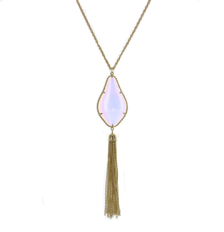 A photo of the Translucent Tassel Necklace product