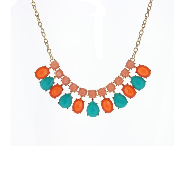 A photo of the Turquoise Drops Necklace product