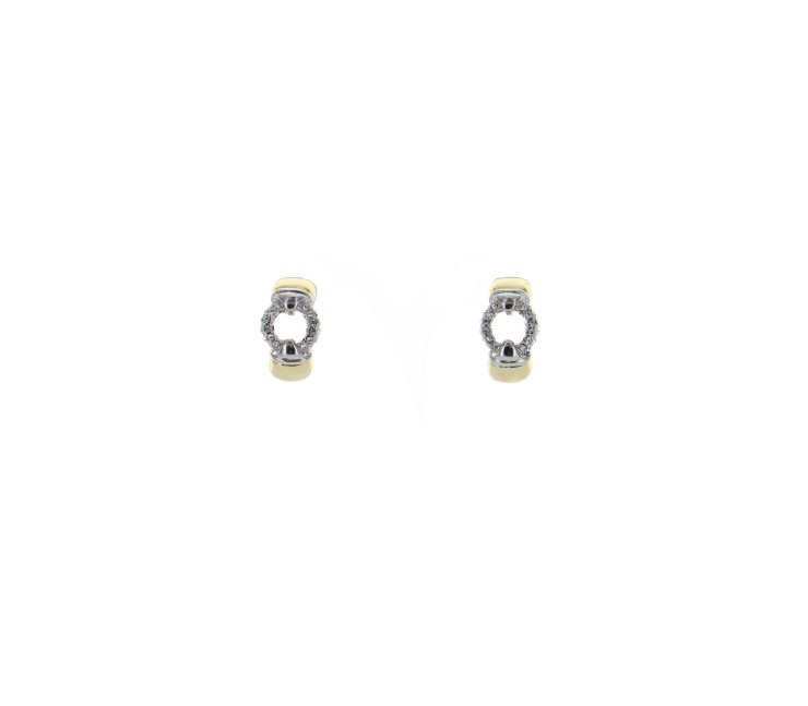 A photo of the Two Tone Rhinestone Earrings product