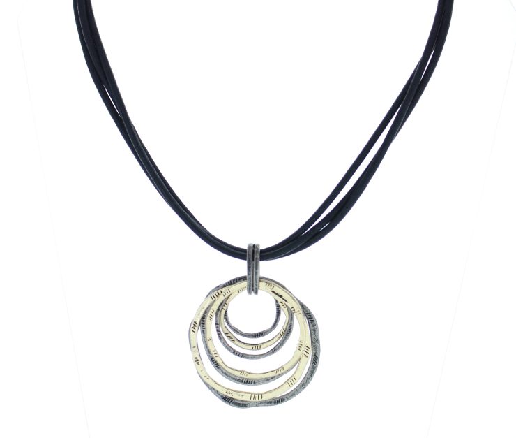 A photo of the Metal Rings Necklace product