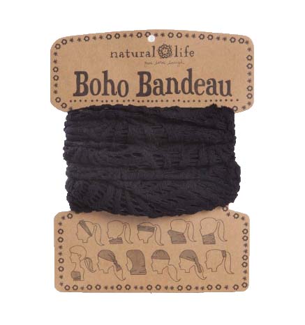 A photo of the Black Crochet Boho Bandeau product