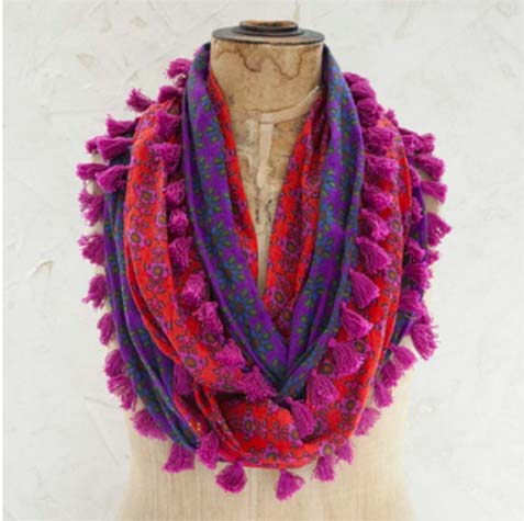 A photo of the Magenta Infinity Gypsy Scarf product