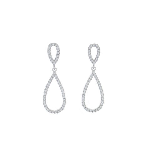 A photo of the Pave Sterling Silver Fancy Earrings product