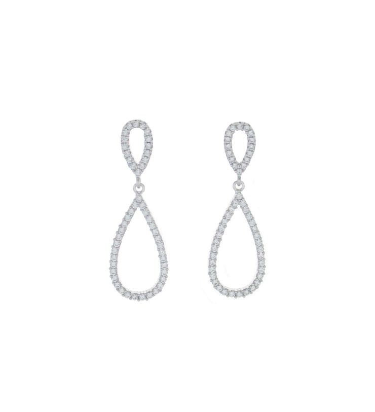 A photo of the Pave Sterling Silver Fancy Earrings product
