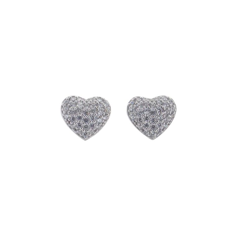 A photo of the 925 Pave Heart Studs product