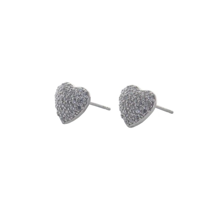 A photo of the 925 Pave Heart Studs product