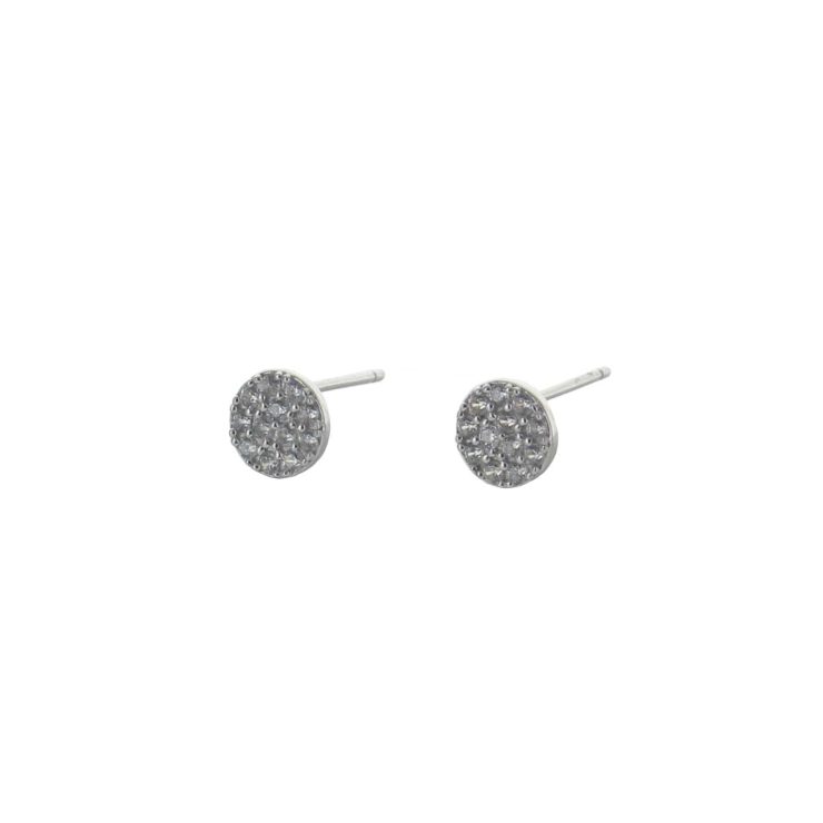 A photo of the 925 Sterling Silver Tiny Pave Circles product