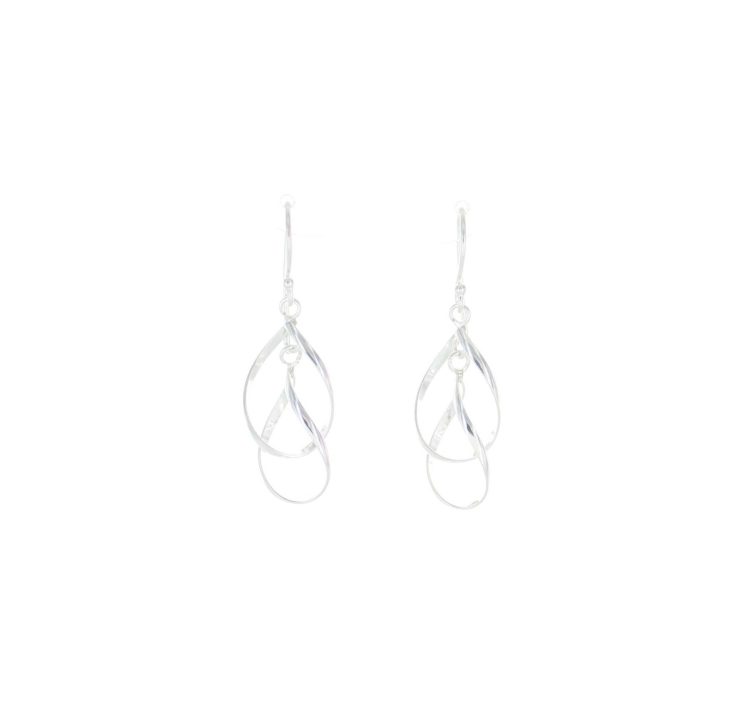 A photo of the Small Sterling Silver Chime Earrings product