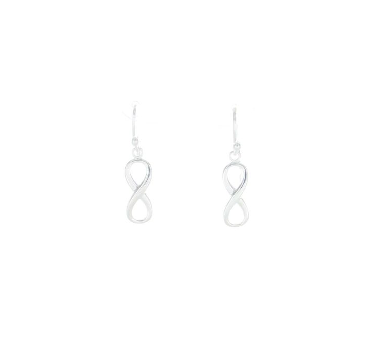 A photo of the Sterling Silver Dangle Infinity Earrings product