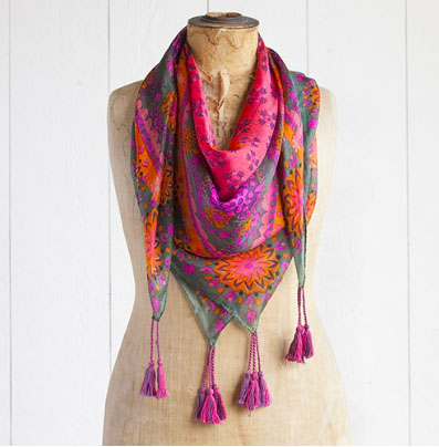 A photo of the Tassel Silk Scarf product