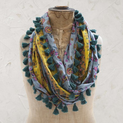 A photo of the Teal Infinity Gypsy Scarf product