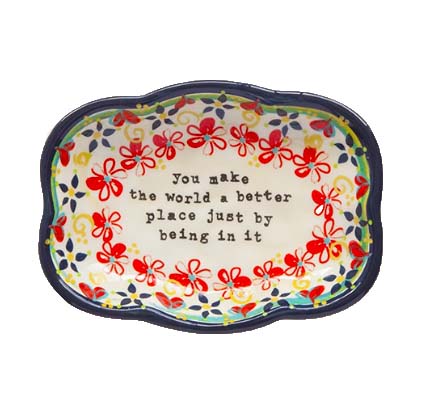 A photo of the You Make the World Medium Trinket Dish product