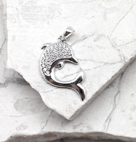 A photo of the The Sparkle Dolphin Pendant product