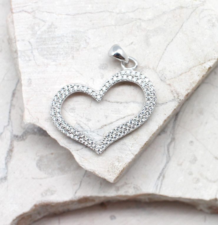 A photo of the The Sparkle Heart Pendant product