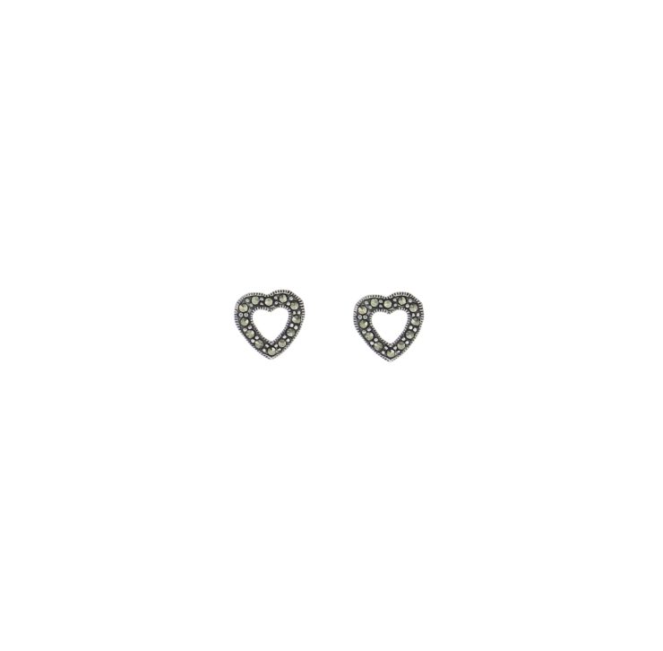 A photo of the Marcasite Heart Studs product