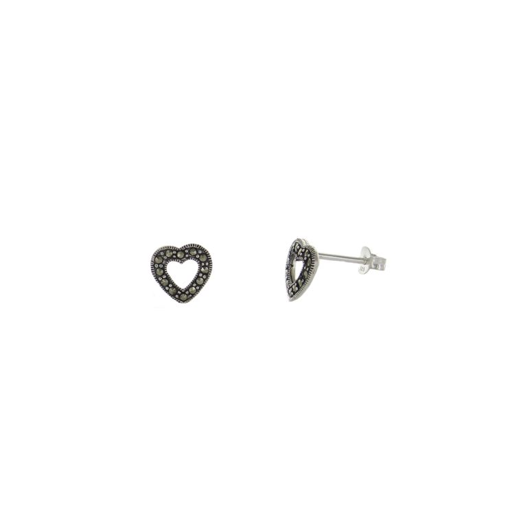 A photo of the Marcasite Heart Studs product