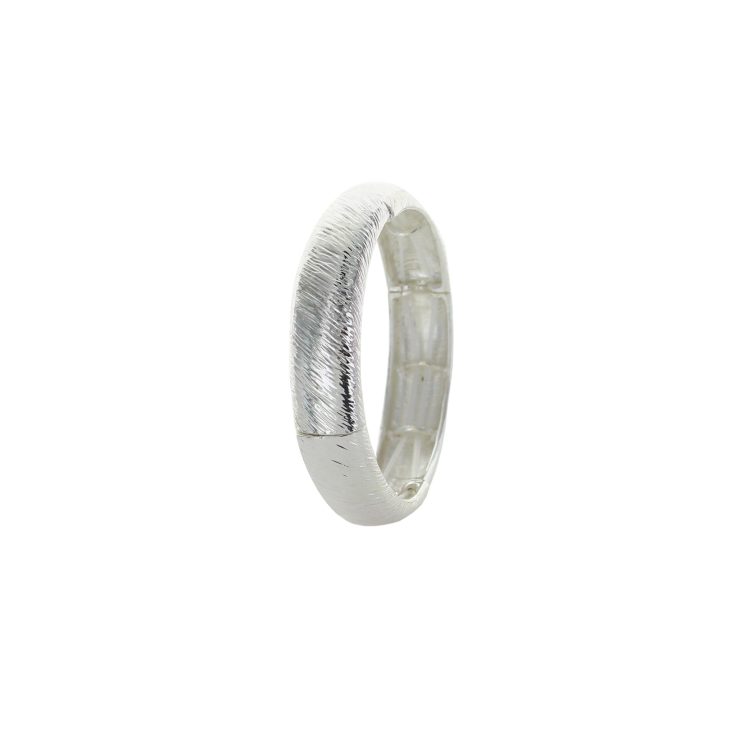 A photo of the Wide Brushed Texture Stretch Bangle product