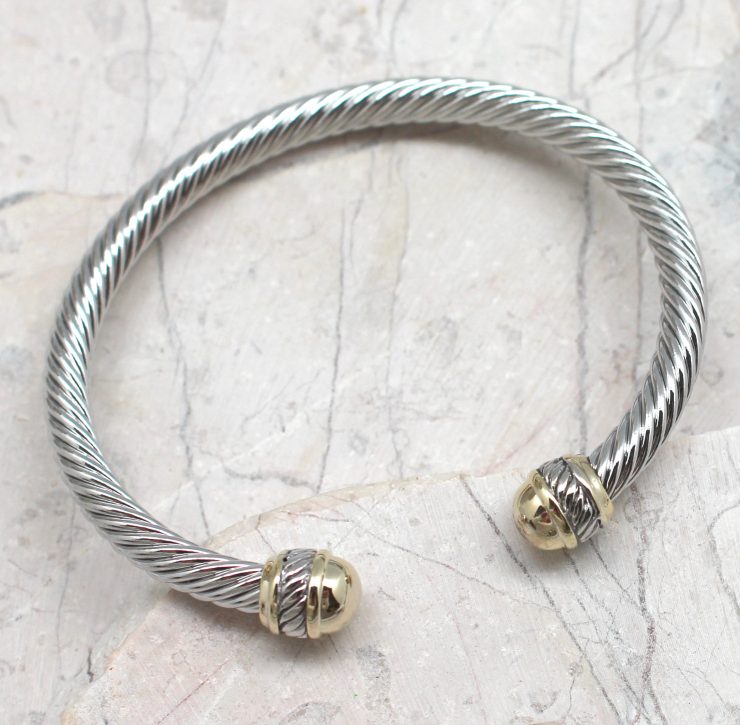 A photo of the Small Two Tone Cable Cuff product