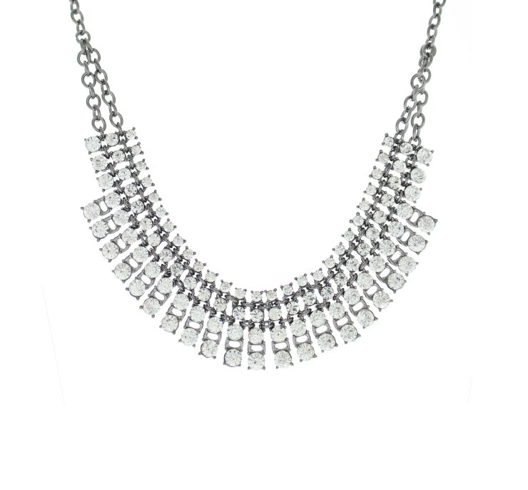 A photo of the Rhinestone Statement Necklace product