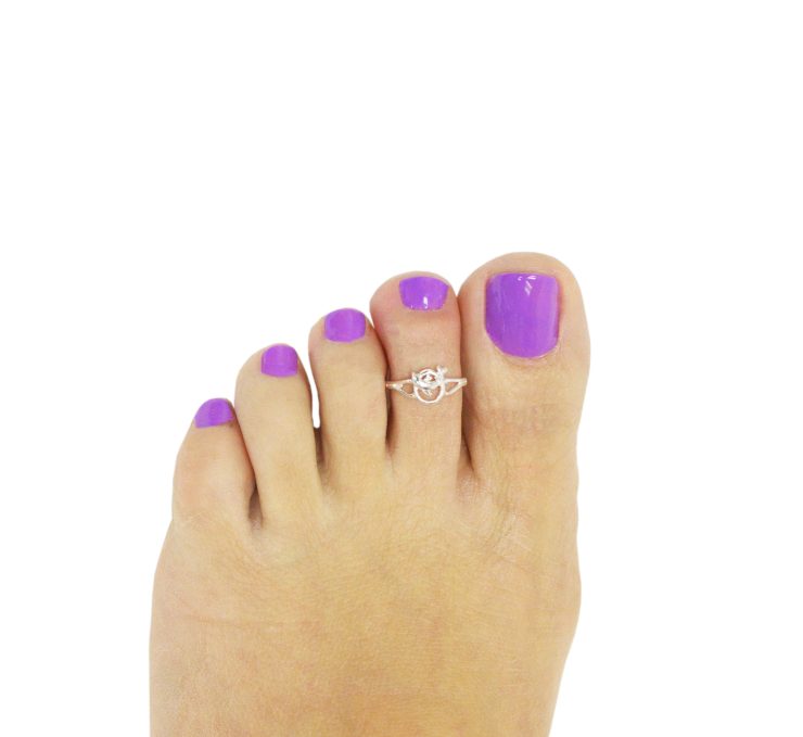 A photo of the The Dolphin In A Hoop Toe Ring product