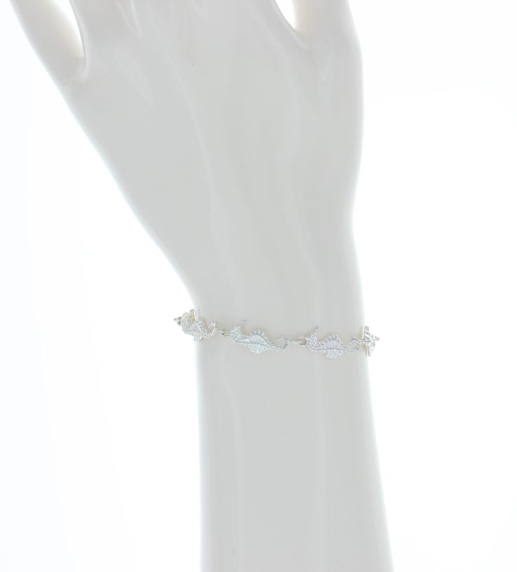 A photo of the Sterling Silver Seahorse Bracelet product