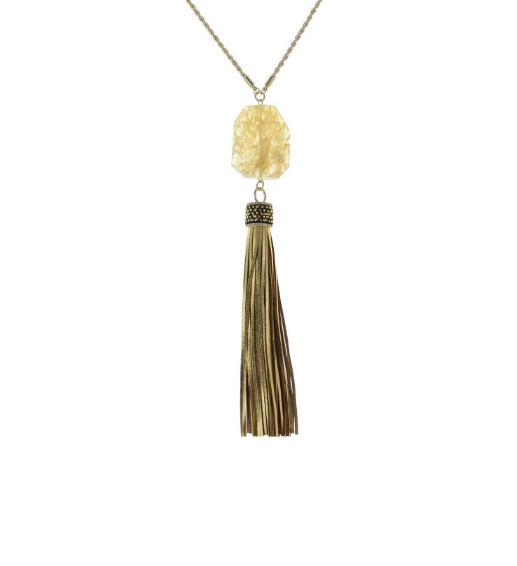 A photo of the Golden Tassel Necklace product