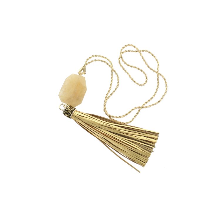 A photo of the Golden Tassel Necklace product