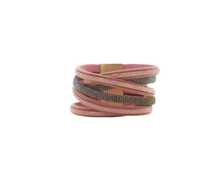 A photo of the Leather Mesh Magnetic Bracelet product