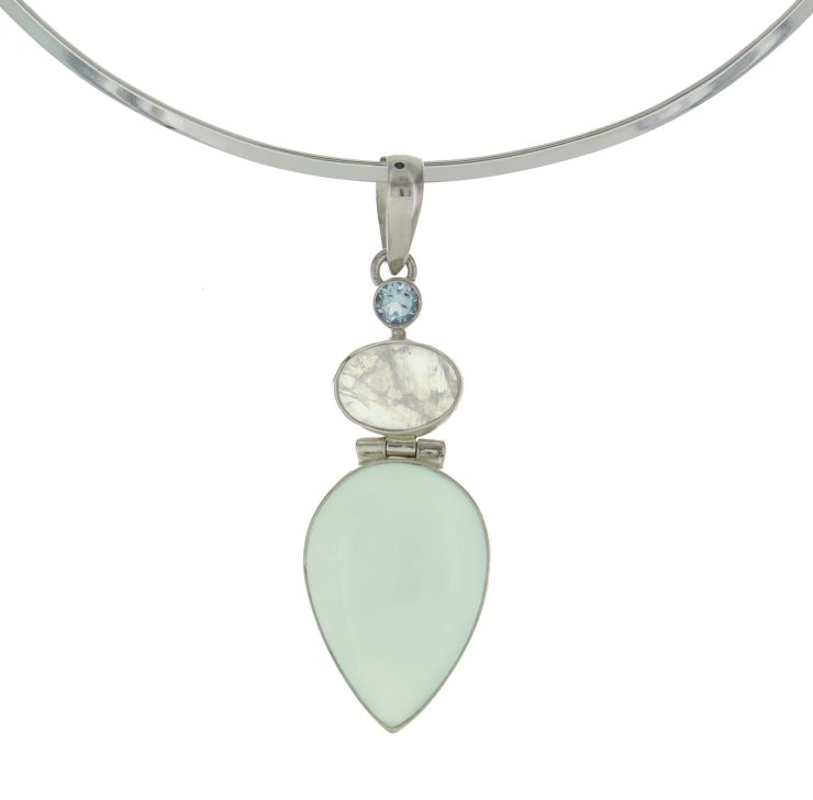 A photo of the Delicate Blues Sterling Silver Pendant product