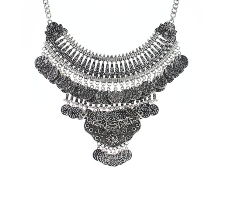 A photo of the Tribal Coins Necklace product