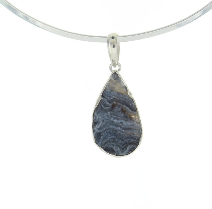 A photo of the Sterling Silver Black Night Druzy Pendant product