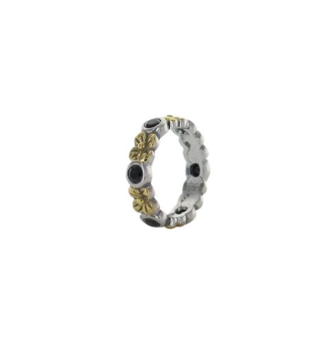 A photo of the 3 Gems Two Tone Ring product