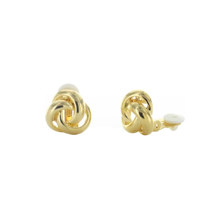 A photo of the Love Knot Clip-On Earrings product