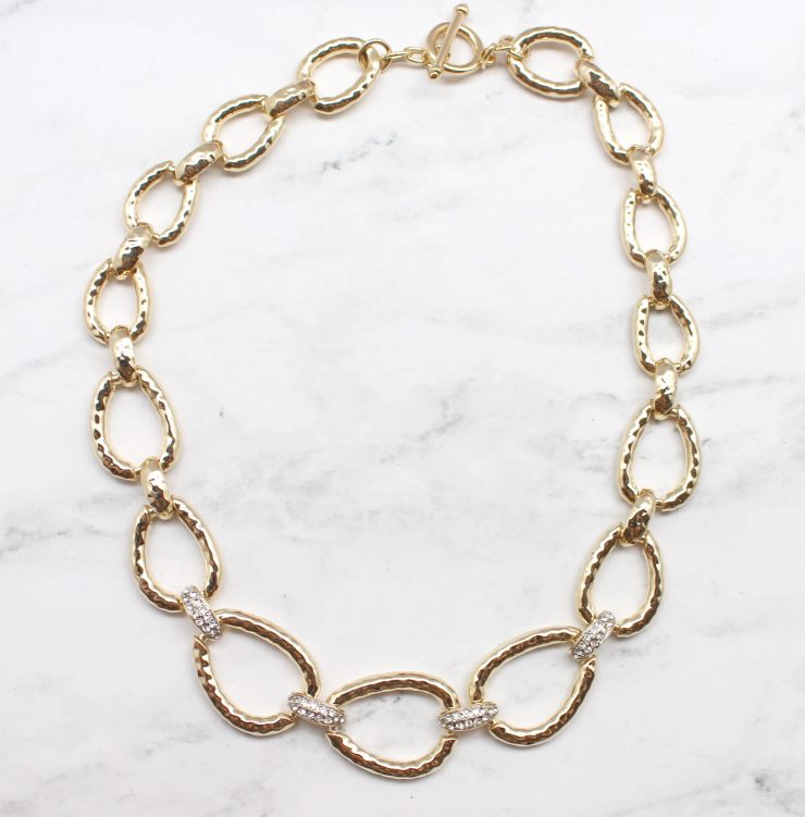 A photo of the Rhinestone Links Necklace product