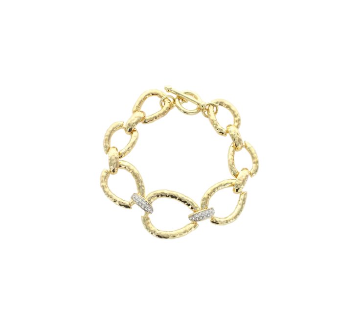 A photo of the Multistrand Golden Oval Bracelet product