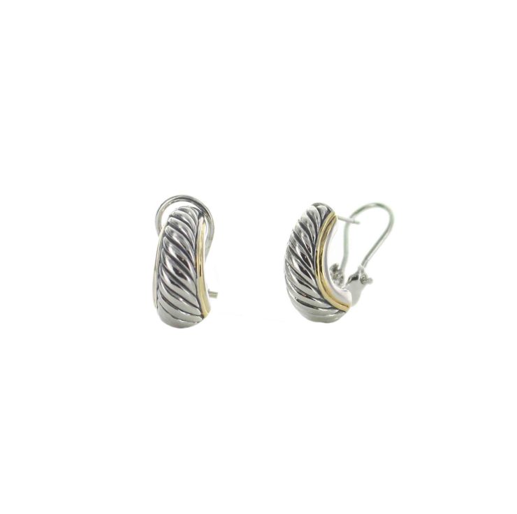 A photo of the Oval Scroll Design Earrings product