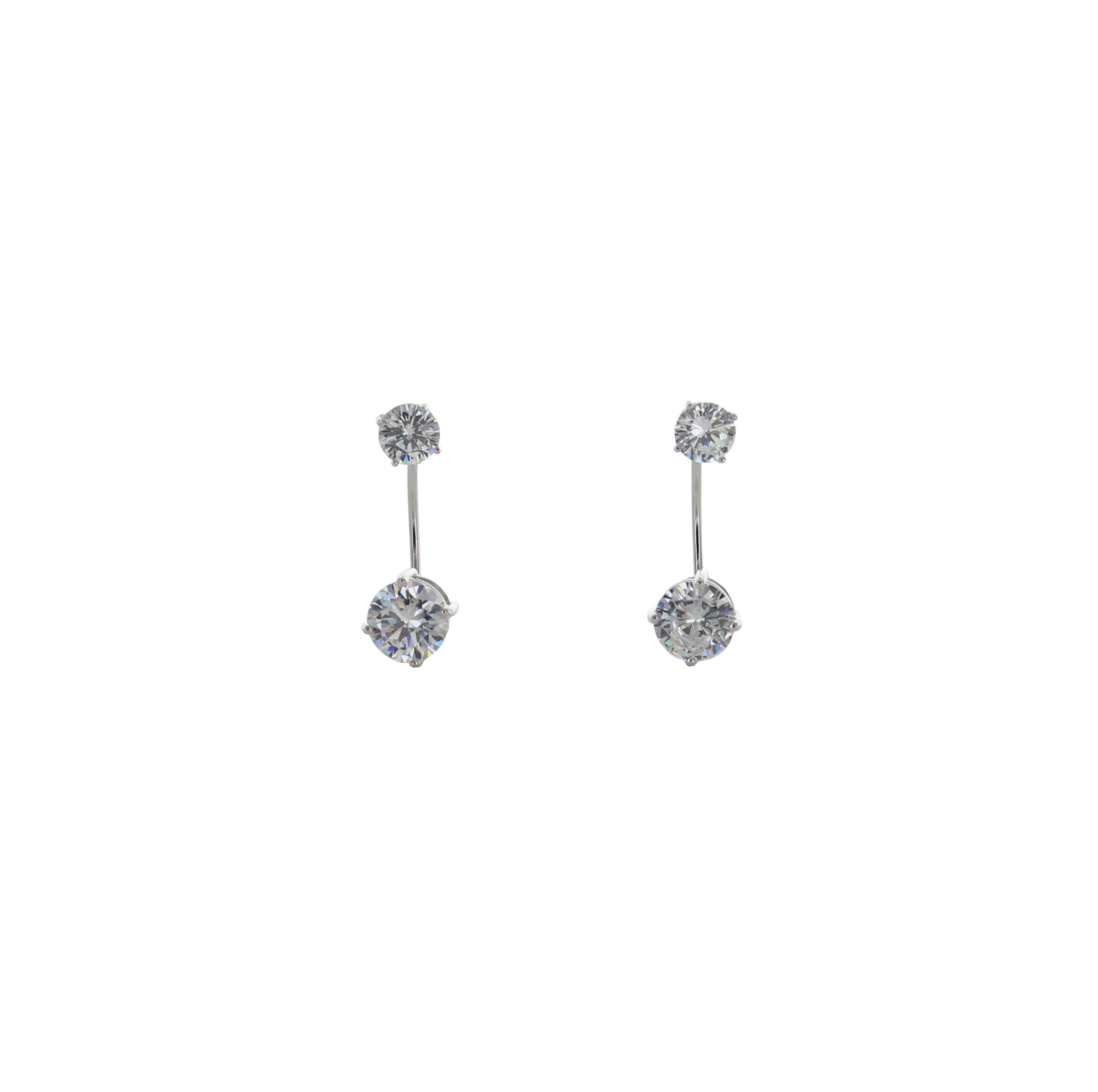 CZ Sterling Silver Earring Jacket Best of Everything Online Shopping
