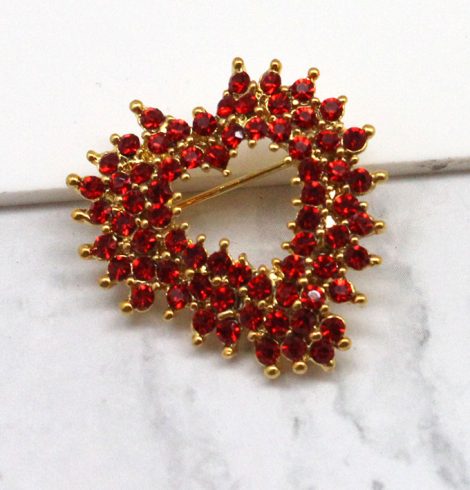 A photo of the Red Burst Heart Pin product