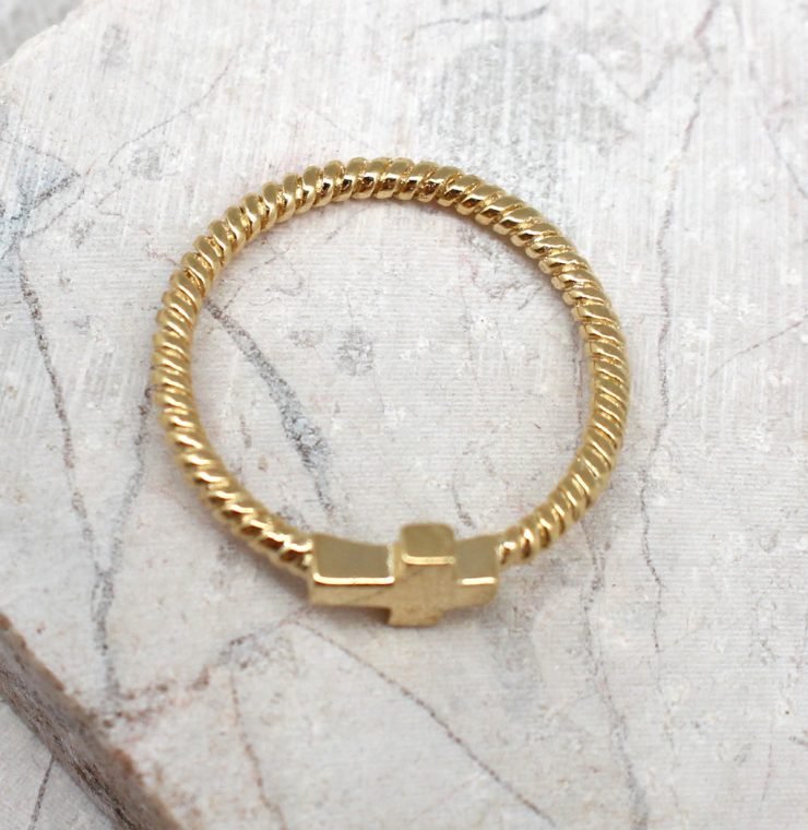 A photo of the The Golden Faith Ring product