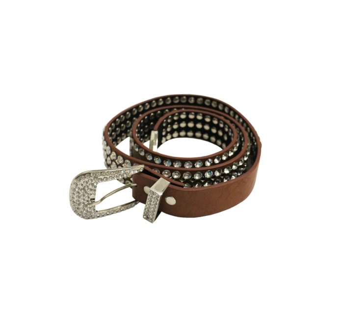 A photo of the Brown Rhinestones Belt product