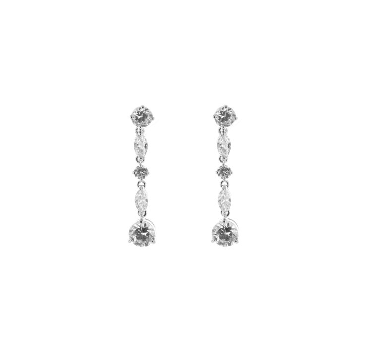 A photo of the Rhinestone String Post Earrings product